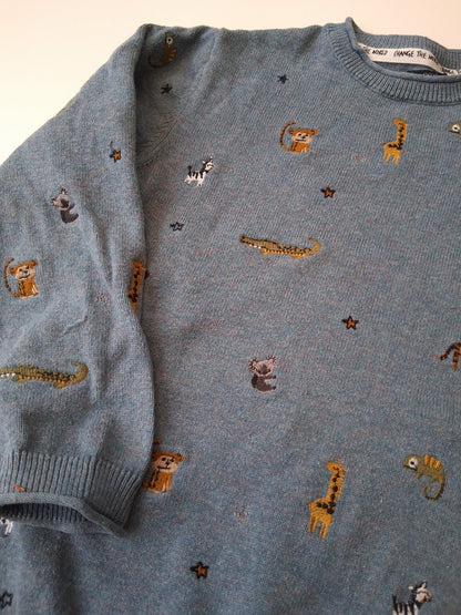 Lightweight Jumper with safari animals - 3-4 years - Next