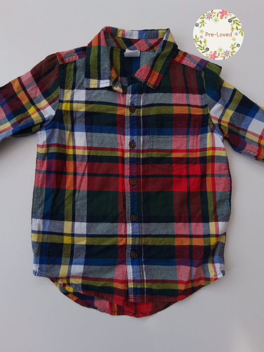 Gap - Checked Long sleeved Shirt - 4 years (3-4 years)