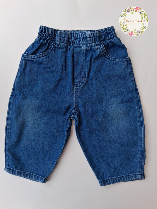 Soft touch Denim jean style trouser - Mothercare