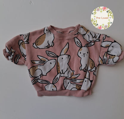 Short sleeve Rabbit Sweatshirt - 3-6 Months - Next