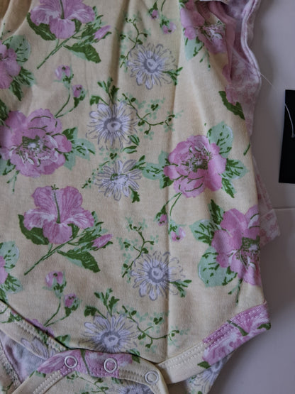 Yellow Short Sleeved Bodysuits (Triple Set) - Laura Ashley