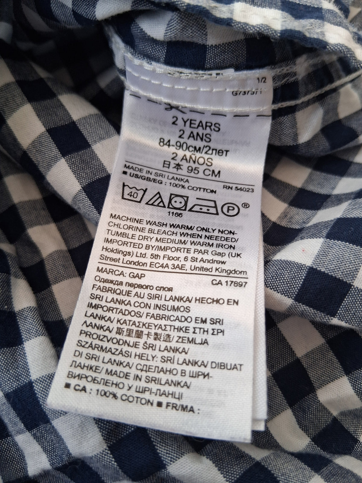 Gap - Boys Long-sleeved Checked shirt - Age 2 (18-24 months)
