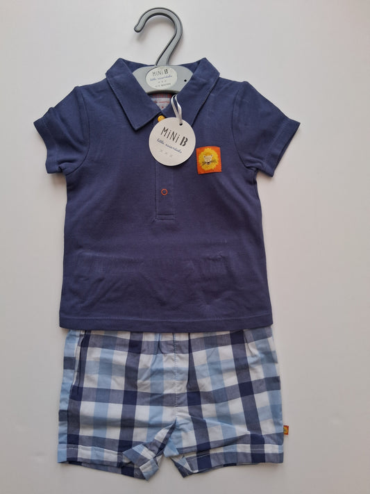 Lion Shorts and Polo Shirt Set - Mini B (Ex-BHS)