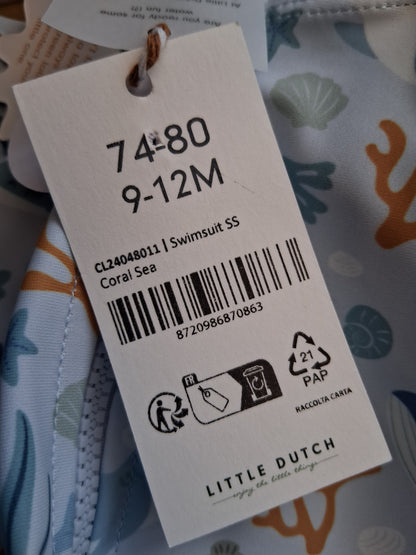 Little Dutch - Short Sleeve Swimsuit - 9-12 Months OLD
