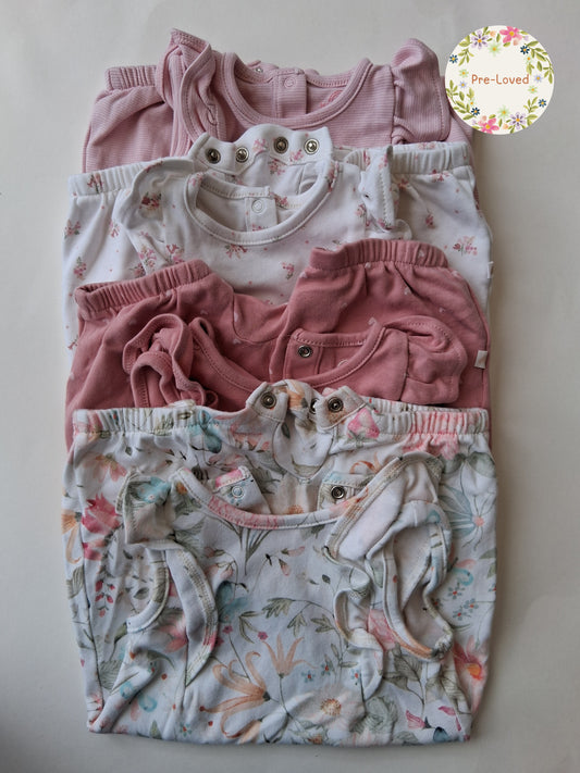 Four Rompers 3-6 Months - Next