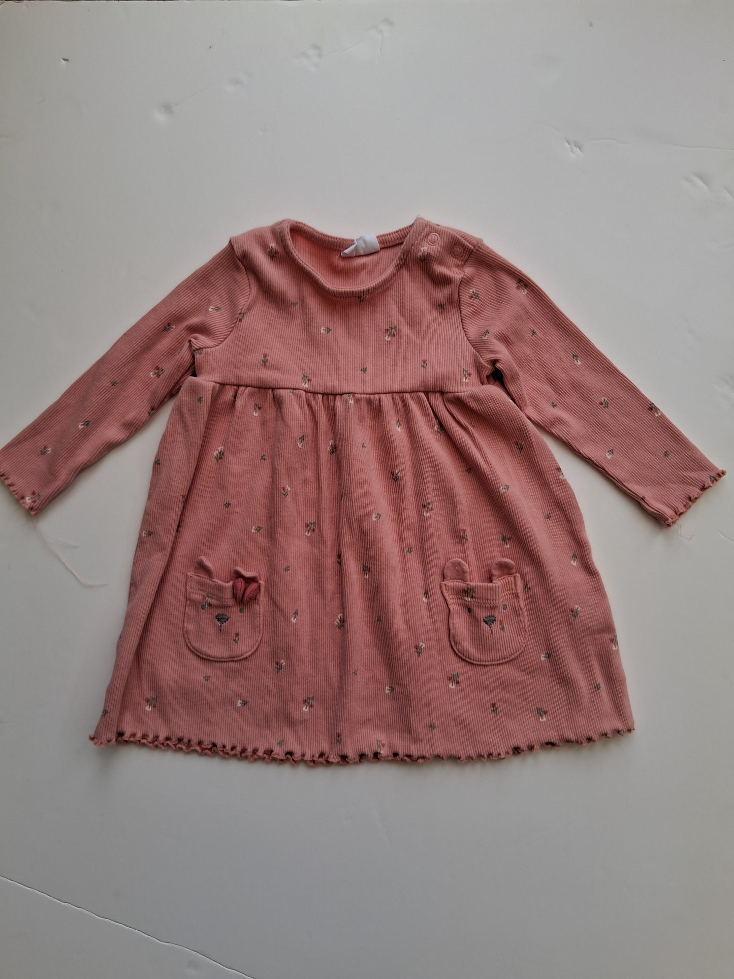 Teddy Pocket Dress - 6-9 Months - F&F