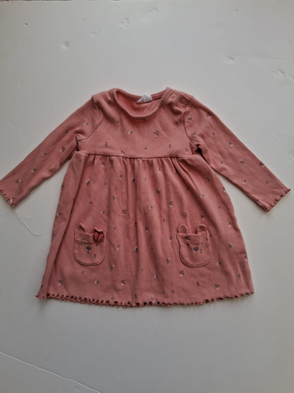 Teddy Pocket Dress - 6-9 Months - F&F