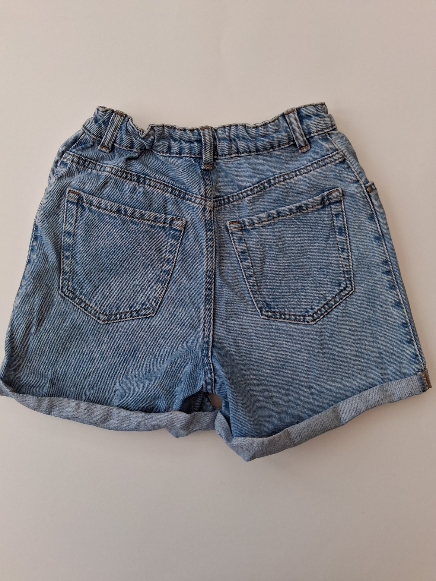 Denim Shorts with cherry embroidery