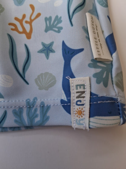 Little Dutch Swim T-shirt - Whale & Coral design - 9-12 Months