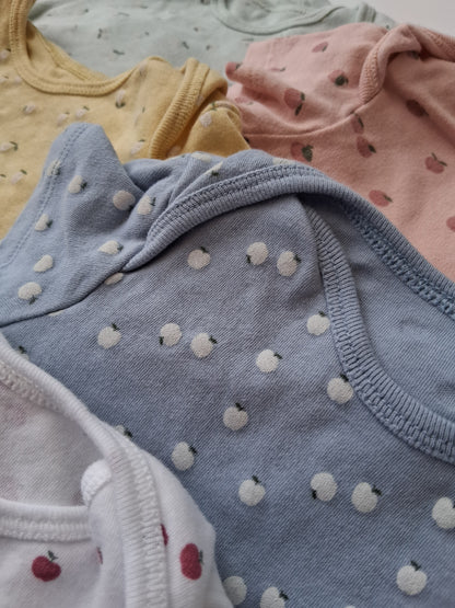 Short Sleeved Bodysuits Set - 9-12 Months - F&F