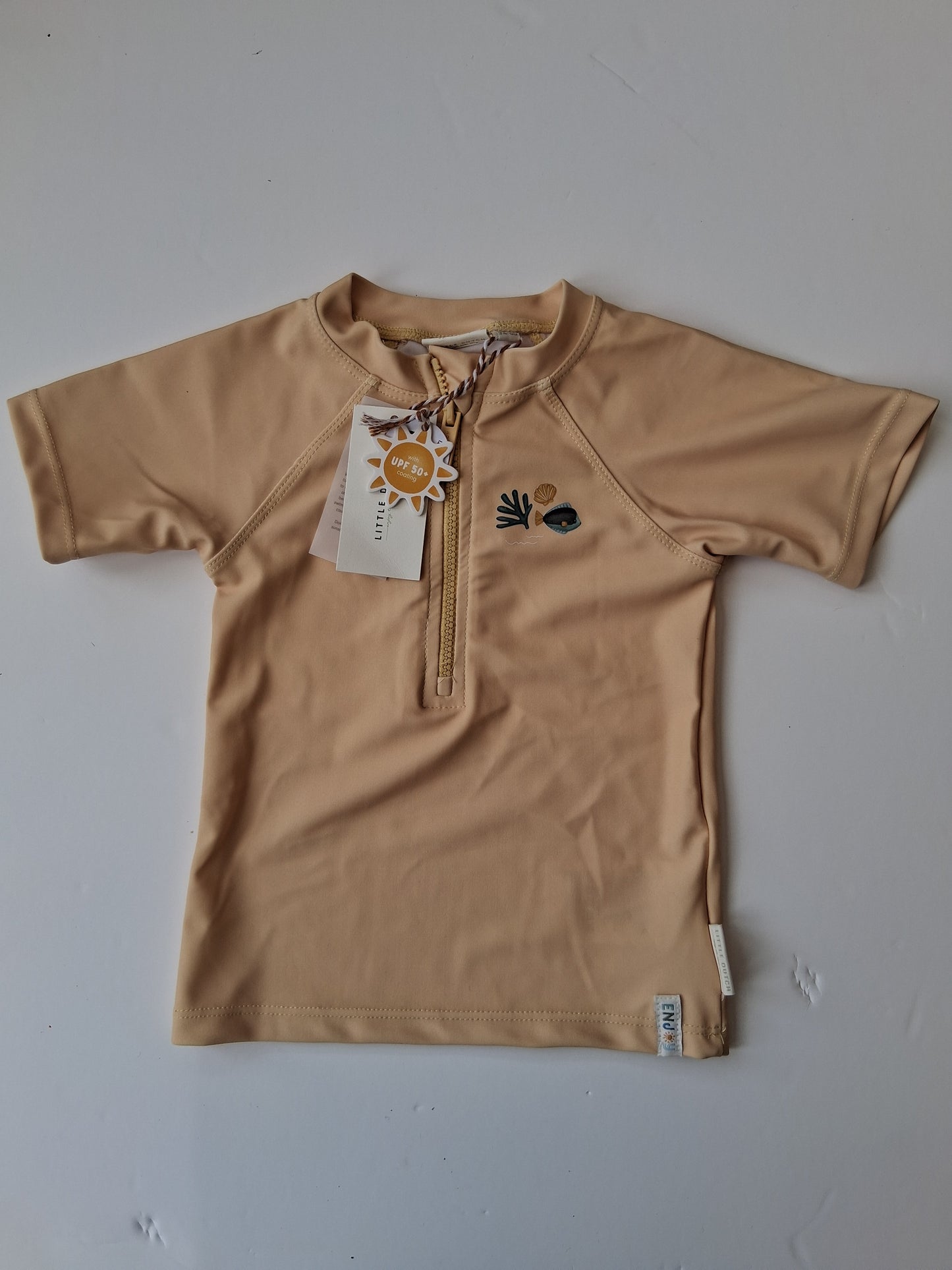Little Dutch Swim T-shirt - Fish & Coral design - 9-12 Months