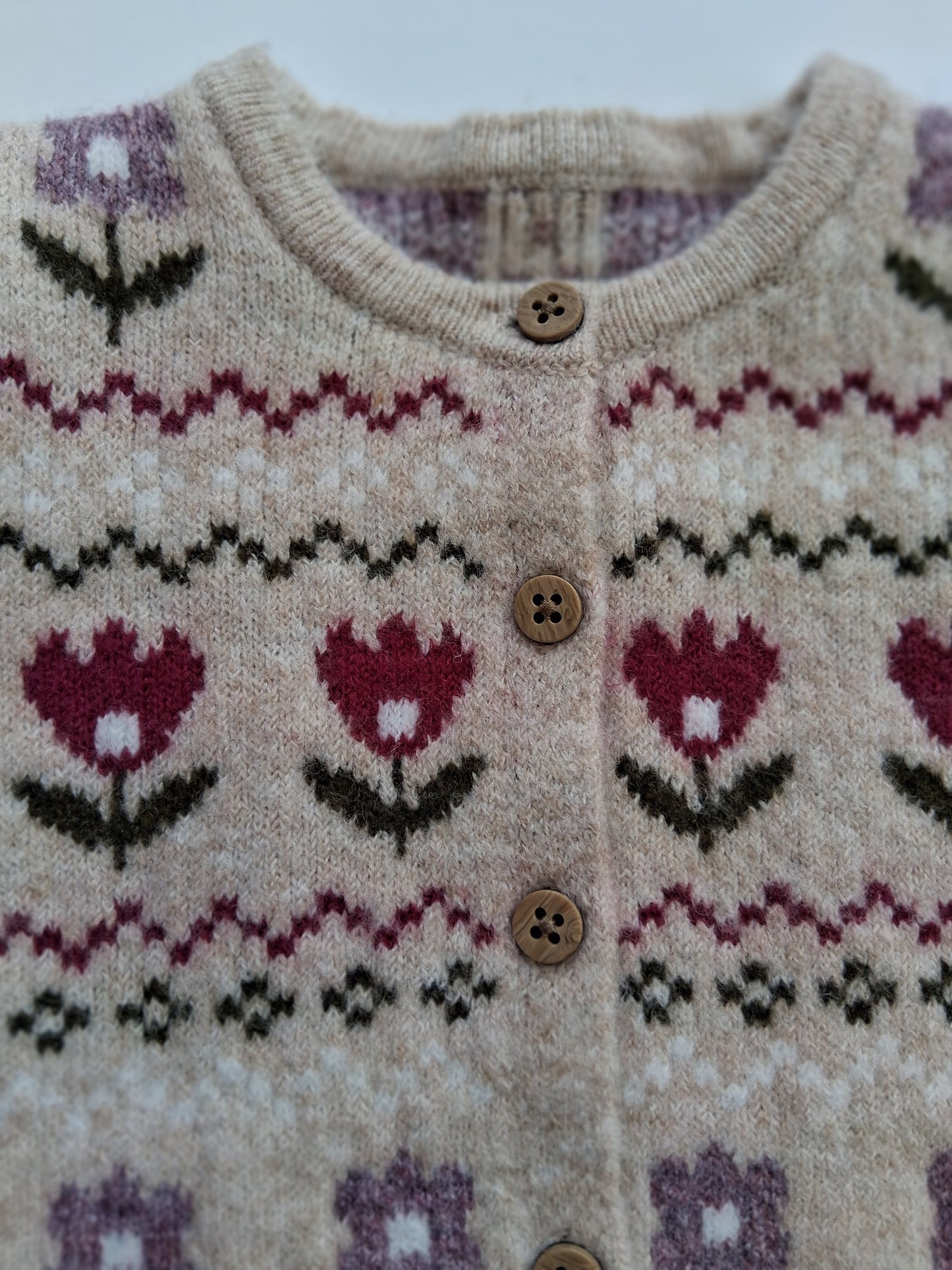 Floral Cardigan - 9-12 Months [Nutmeg]