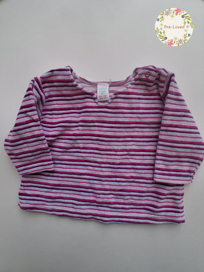 Stripy Velour Top - Adams