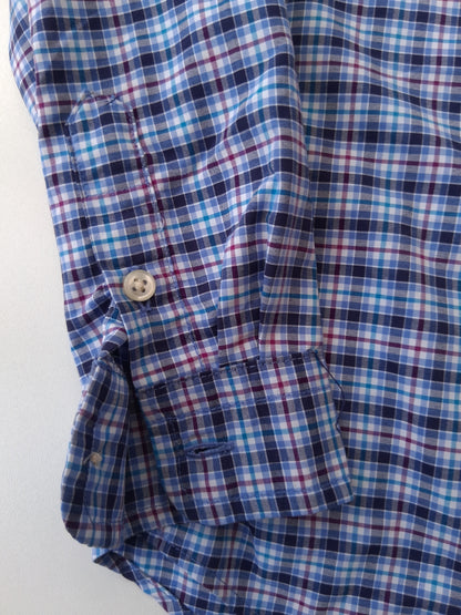 Ralph Lauren Shirt - Blue Checked Long Sleeved Shirt 3T (2-3 years old)