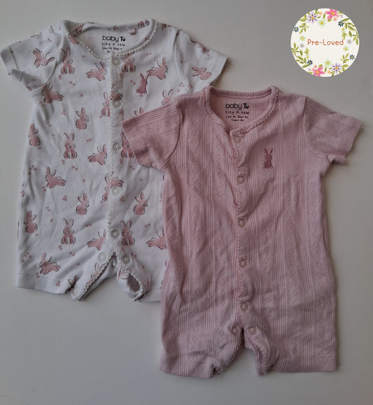 Short sleeved Rompers - Two piece set - TU Clothing - 0-3 Months