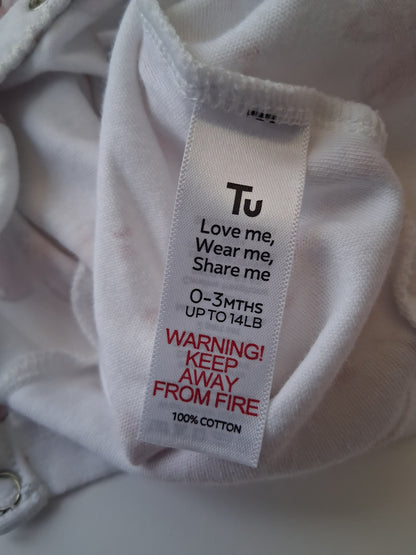 Short sleeved Rompers - Two piece set - TU Clothing - 0-3 Months